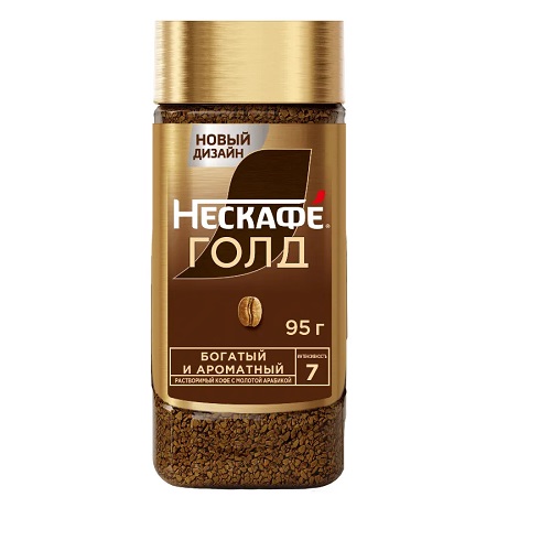 Nescafe Gold, растворимый, стекло, 95 гр